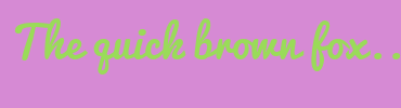 Image with Font Color 9ADB59 and Background Color D68AD4
